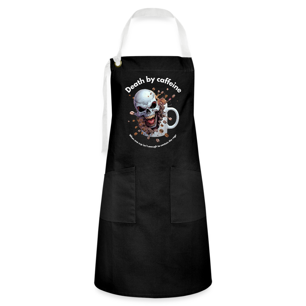 Death by caffeine - Artisan Apron - black/white