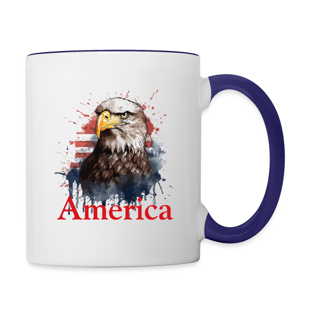 America  11oz Contrast Coffee Mug - white/cobalt blue