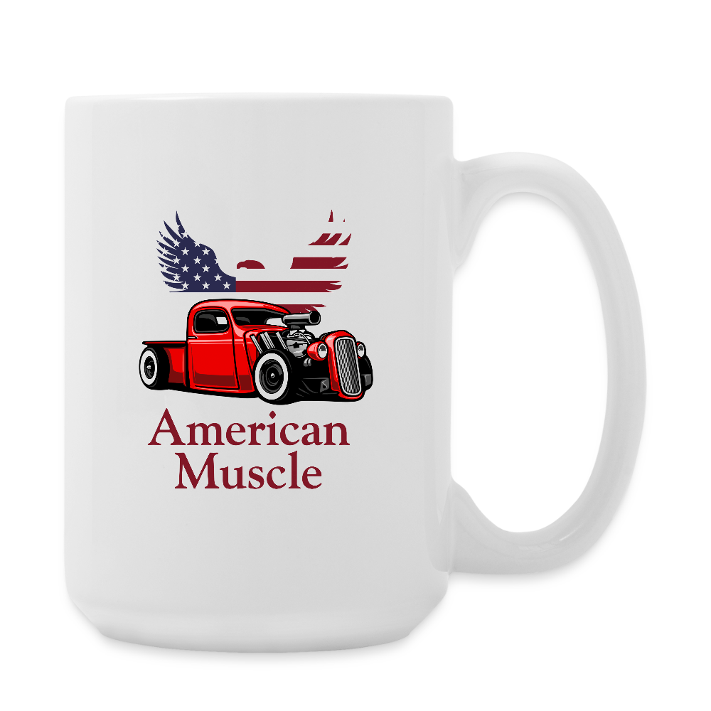American Muscle  15oz White Ceramic Coffee Mug - white