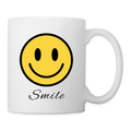 Happy Face - Smile  11oz White Ceramic Coffee Mug - white