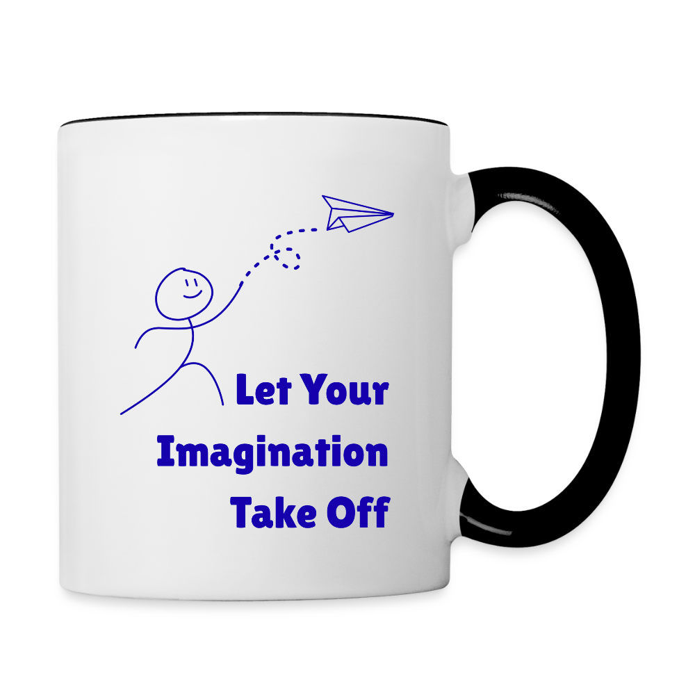 Let Your Imagination Take Off  11oz Contrast Coffee Mug - white/black