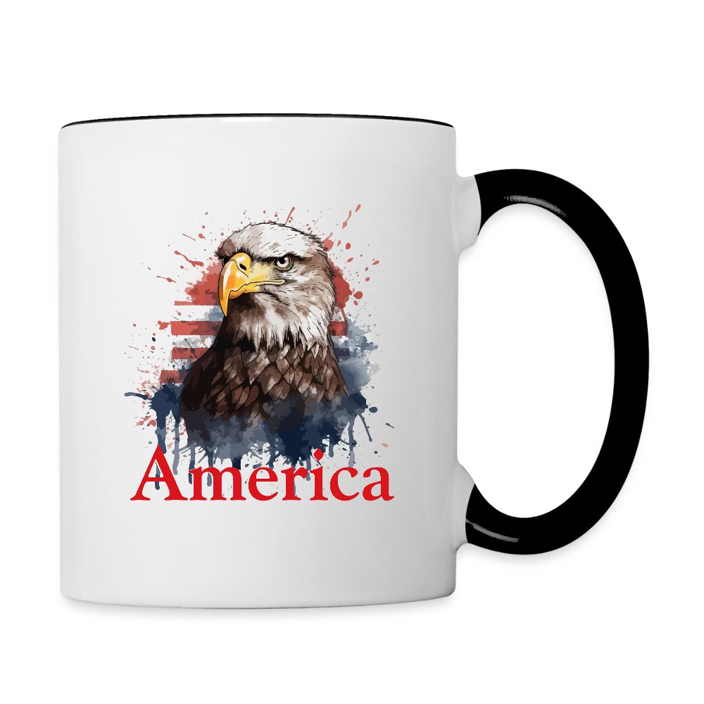 America  11oz Contrast Coffee Mug - white/black