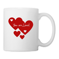 Hearts - You Are Loved   11oz White Ceramic Coffee Mug - white