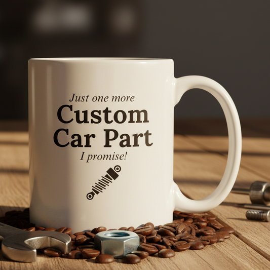Just One More Custom Car Part I Promise!  11oz White Ceramic Coffee Mug - white