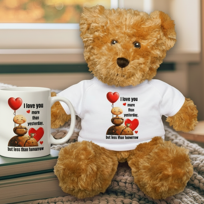 Mug & Teddy Bear Gift Set – I Love You More Than Yesterday